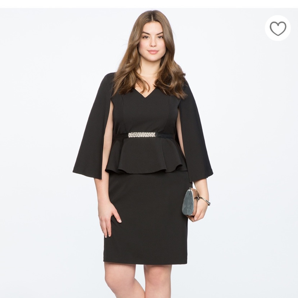 V Neck Cape Dress